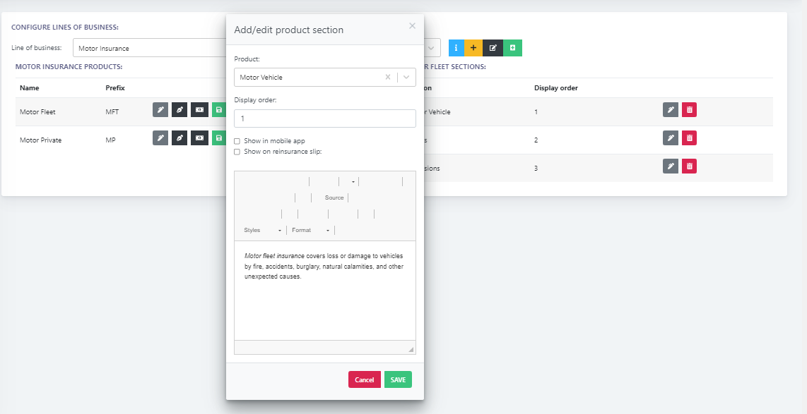 Configure lines of business